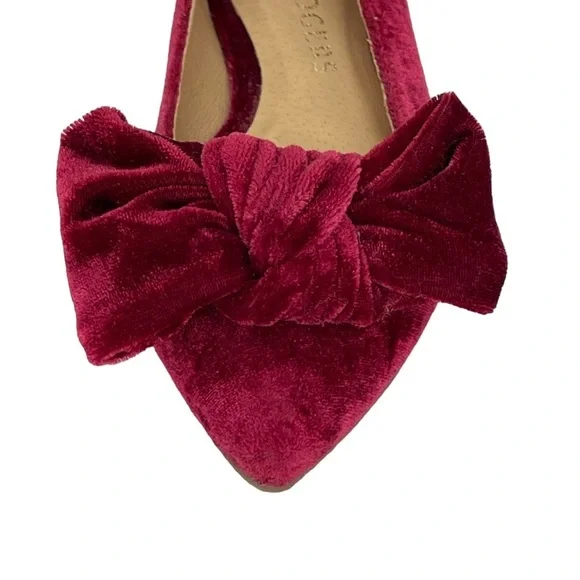 Jack Rogers Heidi Bordeaux Velvet Womens Flats Size 5.5M NWOB - Picture 7 of 16